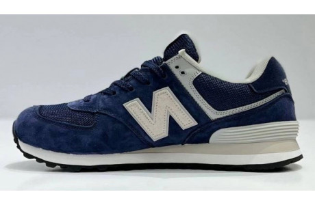 New Balance 574 Blue Cream White