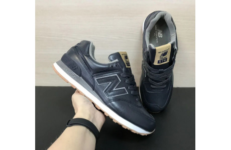 New Balance 574 Dark Blue Кожаные