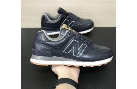 New Balance 574 Dark Blue Кожаные