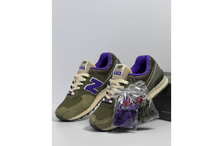 New Balance 574 Sneakersnstuff Nature Green Purple