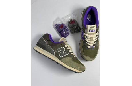 New Balance 574 Sneakersnstuff Nature Green Purple
