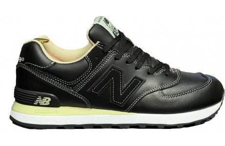 New Balance 574 Triple Black Кожаные