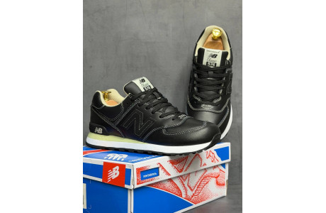 New Balance 574 Triple Black Кожаные