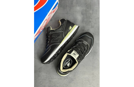 New Balance 574 Triple Black Кожаные