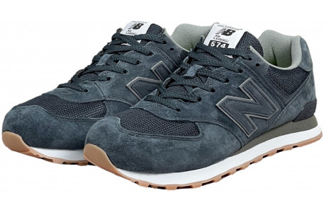 New Balance 574 Retro Metallic Patch Blue