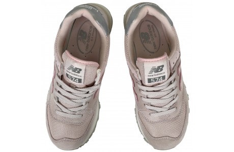 New Balance 574 розовые с серым