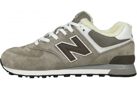 New Balance 574 Sand Deep Brown с мехом