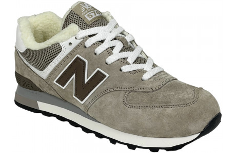 New Balance 574 Sand Deep Brown с мехом