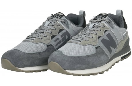New Balance 574 Suede Gray and Silver 