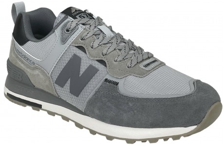 New Balance 574 Suede Gray and Silver 