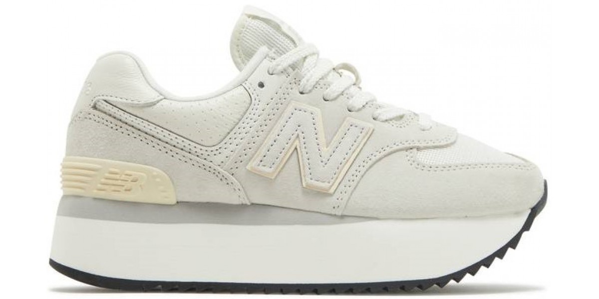 Женская модель New Balance 574+ White Grey на платформе | Официальный ...