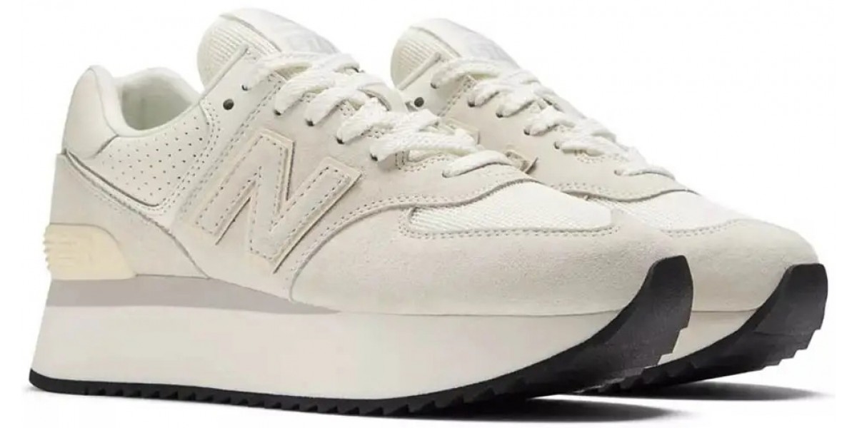 Женская модель New Balance 574+ White Grey на платформе | Официальный ...
