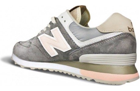 New Balance 574 Серые с розовым