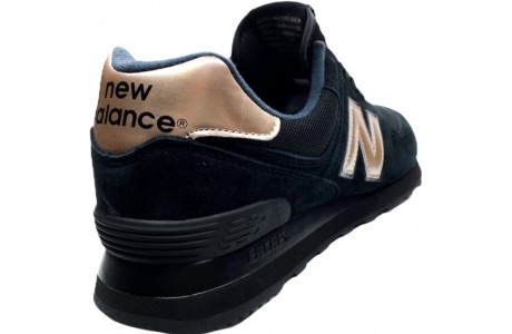 New Balance 574 Черные с сеткой