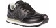 New Balance 574 Черные с белым кожаные 