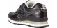New Balance 574 Черные с белым кожаные 