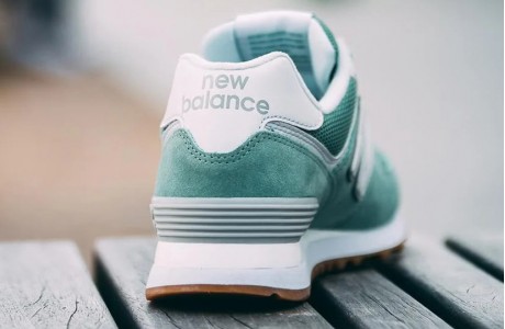 New Balance 574 Мятные замшевые