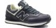 New Balance 574 Темно-синие кожаные