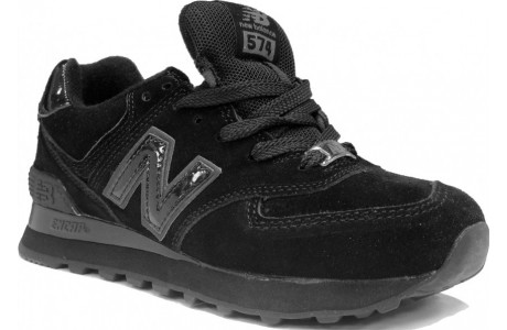 New Balance 574 Черные замшевые