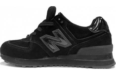 New Balance 574 Черные замшевые