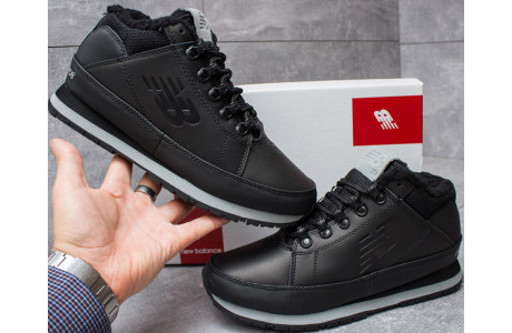 New Balance 754 Кожаные черные с мехом