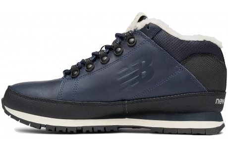 New Balance 754 кожаные синие с мехом