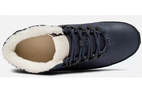 New Balance 754 кожаные синие с мехом