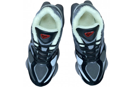 New Balance 9060 Black Grey с мехом