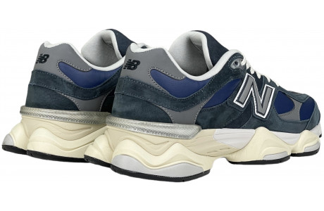 New Balance 9060 Light Navy White с мехом