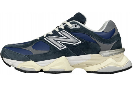 New Balance 9060 Light Navy White с мехом