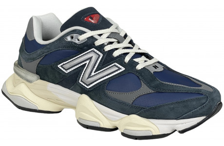 New Balance 9060 Light Navy White с мехом