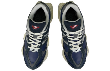 New Balance 9060 Light Navy White с мехом