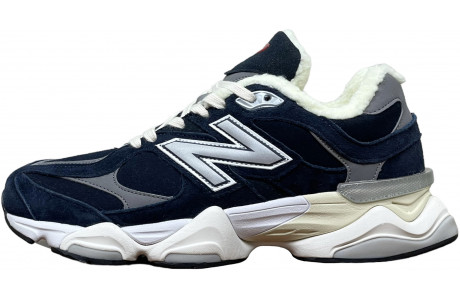 New Balance 9060 Navy White с мехом
