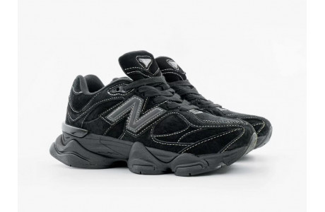 New Balance 9060  White Stitching Triple Black