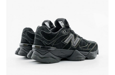 New Balance 9060  White Stitching Triple Black