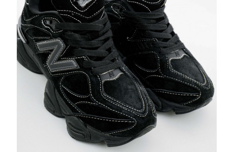 New Balance 9060  White Stitching Triple Black
