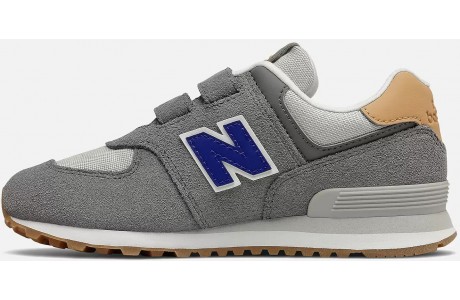 New Balance 574 Hook and Loop серые детские