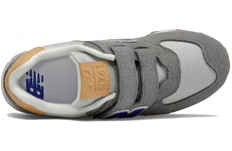 New Balance 574 Hook and Loop серые детские