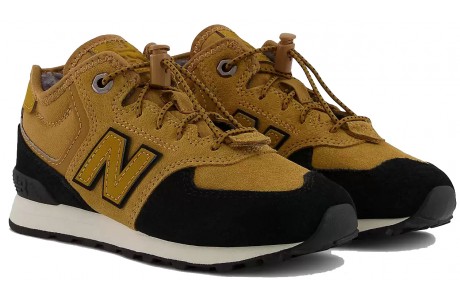 New Balance 574 Mid коричневые детские с мехом