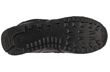 New Balance 574 полностью чёрные с мехом