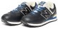 New Balance 574 синие кожаные с мехом