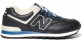 New Balance 574 синие кожаные с мехом