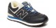 New Balance 574 синие кожаные с мехом