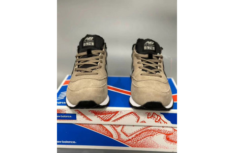 New Balance 574 Beige Black Big Size С Мехом
