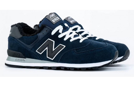 New Balance 574 Dark Blue Big Size С Мехом