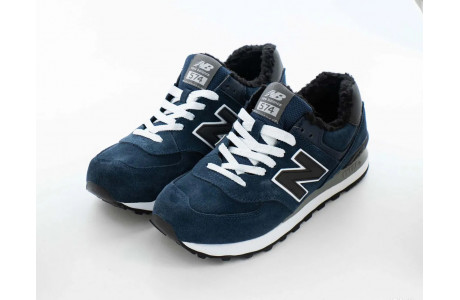 New Balance 574 Dark Blue Big Size С Мехом