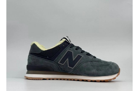 New Balance 574 Dark Grey С Мехом