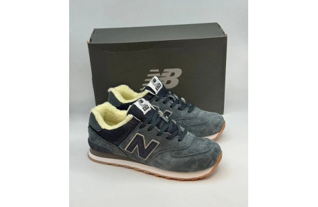 New Balance 574 Dark Grey С Мехом