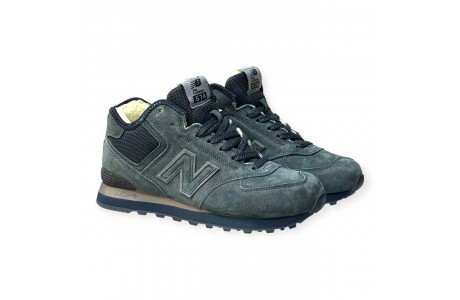 New Balance 574 Grey Moss С Мехом