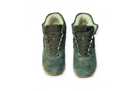 New Balance 574 Mid Dark Green с мехом